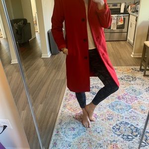 Abercrombie and Fitch dad coat limited edition red